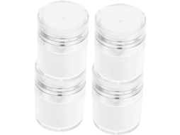 De 4 Potes Vazios Para Viagem, Ideais Para Cremes E Cosméticos, Com Bomba Dosadora E Tampas.