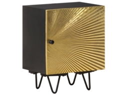 Bedside Cabinet, Bedside Cabinets Vidaxl Ouro Madeira