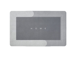 Tapete de Banheiro Nova Line, absorvente, antiderrapante, 50x80cm, cinza claro