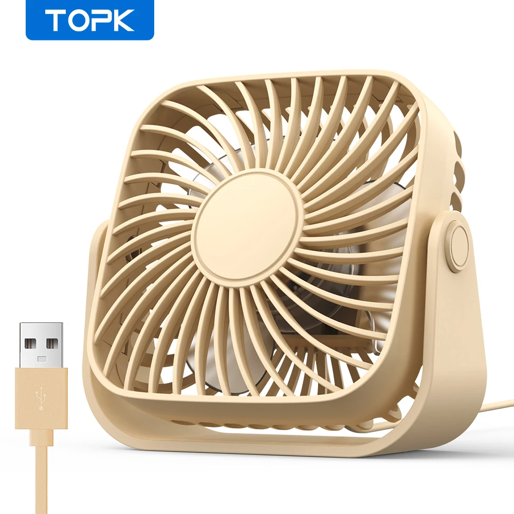 Ventilador De Mesa Portátil Usb De 4 Polegadas (cor Areia)