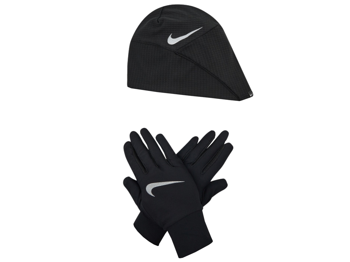 Luvas para Mulher NIKE  Wmns Essential Running Hat-Set N1000595-082 preto (Tamanho: XS/S)