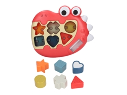 Brinquedo de Classificação de Formas ATS com Luzes e Sons para Desenvolvimento da Inteligência Infantil - Educação Infantil - Vermelho