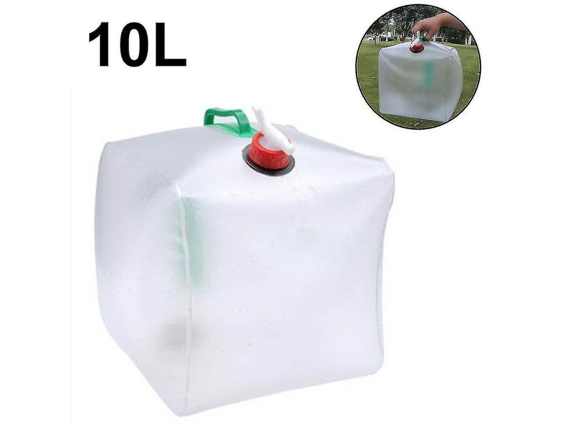 Contenedor De Agua Plegable Portátil 10l Material Pvc Alimentario Robusto Con Grifo Anti-fugas Para Camping Caravana Picnic