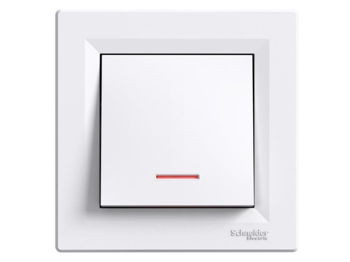 Luz indicadora de interruptor bidirecional com estrutura de terminal de parafuso Branco SCHNEIDER ELECTRIC Asfora