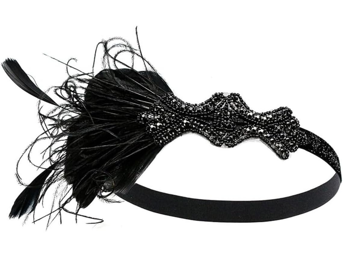 Tiara Estilo Anos 20 com penas SFUSHOS