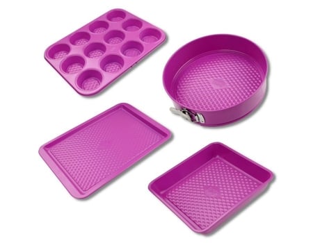 Conjunto De 4 Formas Fackelmann Tasty Pâtisserie 23 A 38 Cm Fúcsia