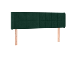 Cabeceira de Cama com Abas Tecido Verde Escuro MAISON EXCLUSIVE (147x16x78 cm)