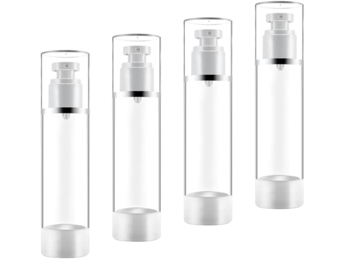 Conjunto de 3 frascos de spray reutilizáveis e portáteis de 50 ml com bomba dosadora.