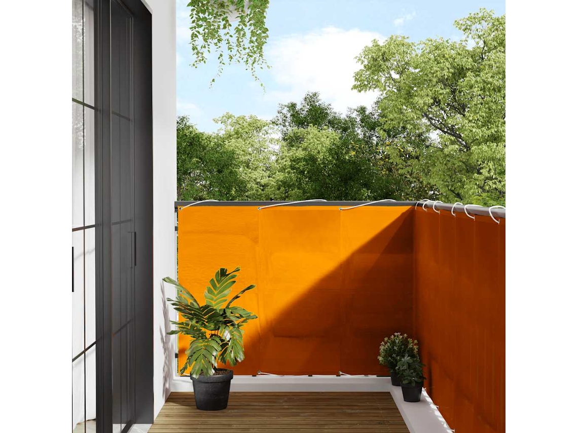 Vidaxl Tela De Varanda 120x800 Cm 100% Poliéster Oxford Laranja