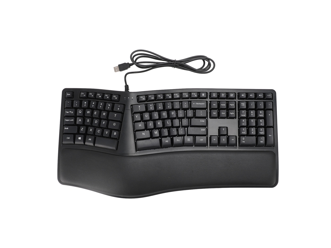 Teclado Fio Split Ergonômico Com Apoio Para Palma