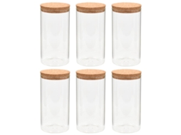 Storage Glass Jar, Storage Glass Jars Vidaxl Transparente Vidro (n/a)