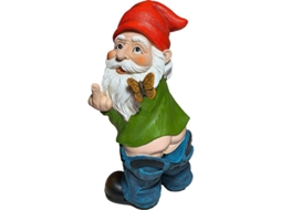 Estátua de gnome para jardim decorativo externo ou interno de alta qualidade | S/MARCA