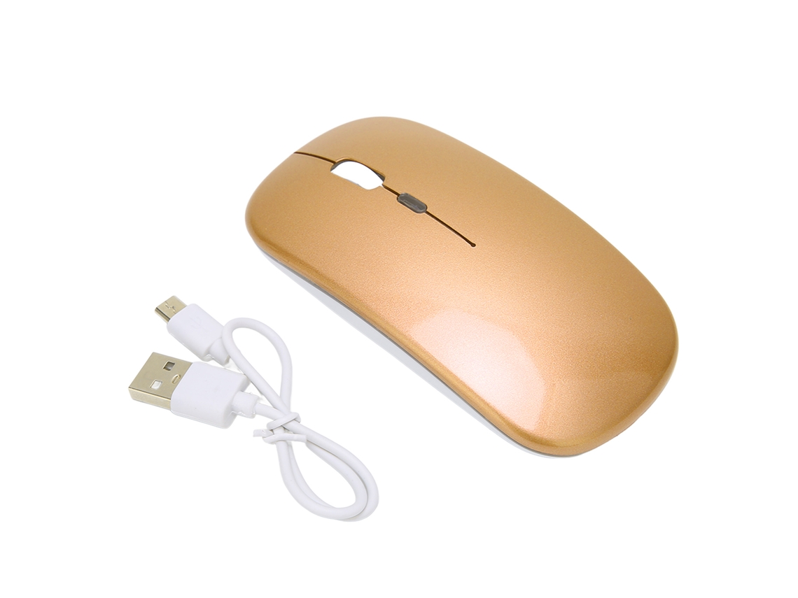 Rato Sem Fio com Bateria Integrada Led 2.4g Portátil Recarregável Silencioso 1600dpi para Escritório e Jogoslaxiscreed