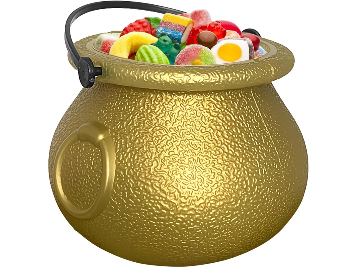 Balde De Doces Decorativo Reutilizável Para O Halloween, Ideal Para Pegadinhas /|