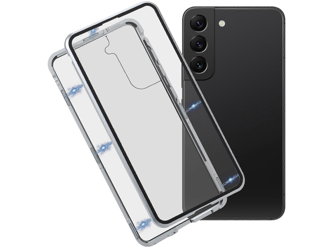 Capa De Celular Magnética De Vidro Temperado Com Metal Hd Para Samsung Galaxy S21 Fe 5g
