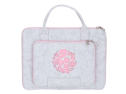EIOORORRIY Mochila para computador de 15 polegadas com alça e bolso, design de flores de feltro