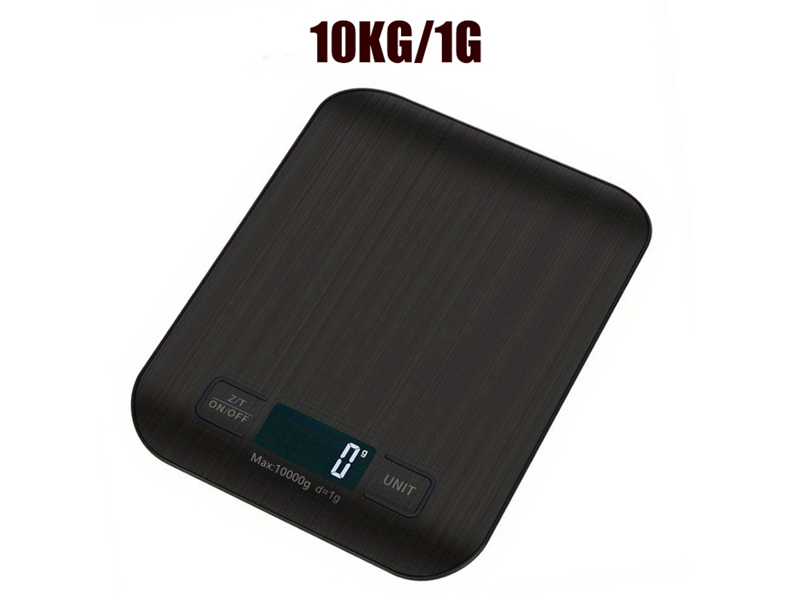 (preta) Balança Eletrônica Digital Lcd De 10kg, Balança De Cozinha Doméstica, Precisão De 1 Grama