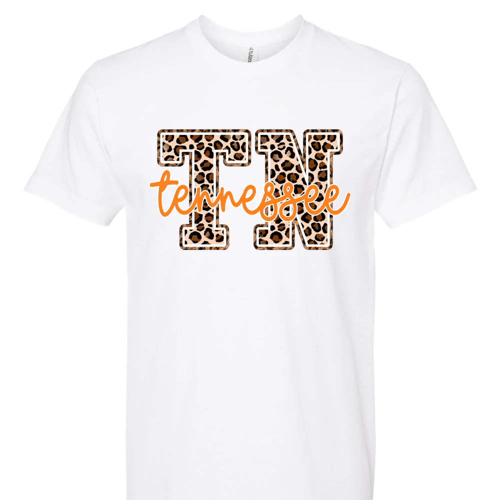 Tn Tennessee Leopard T-shirt Unisex Rockinstone Size:s