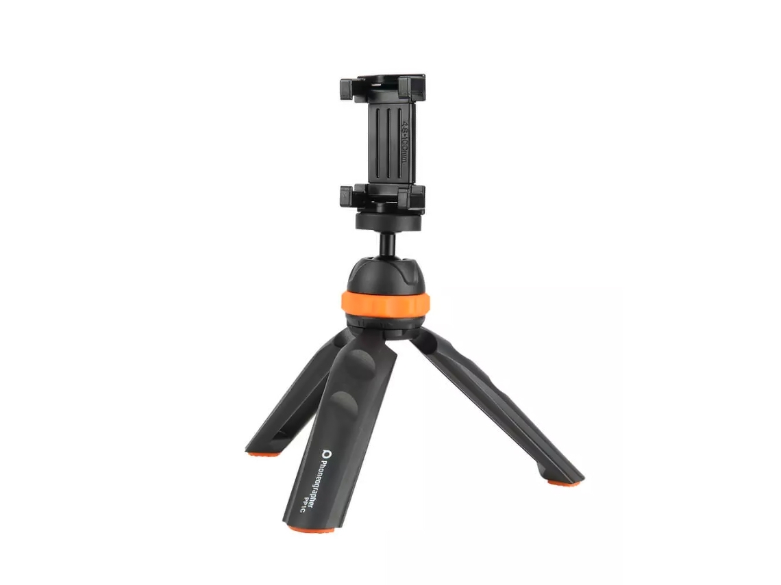 Mali tripé Mini para Celular e Câmera com Handle Vlog, Suporte Vertical e Ajuste de Ângulos Pp1c