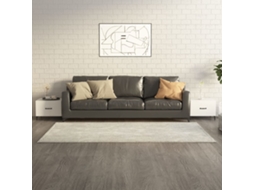 Vidaxl Mesas Centro + Pernas De Metal 2pcs 50x50x40 M Branco Brilhante