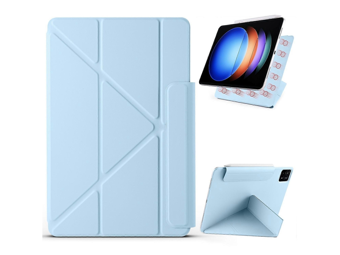 Capa Magnética Para Tablet Xiaomi Pad 6s Pro 12.4 Com Suporte De Origami Em Couro Sintético E Pc Cinza Slowmoose