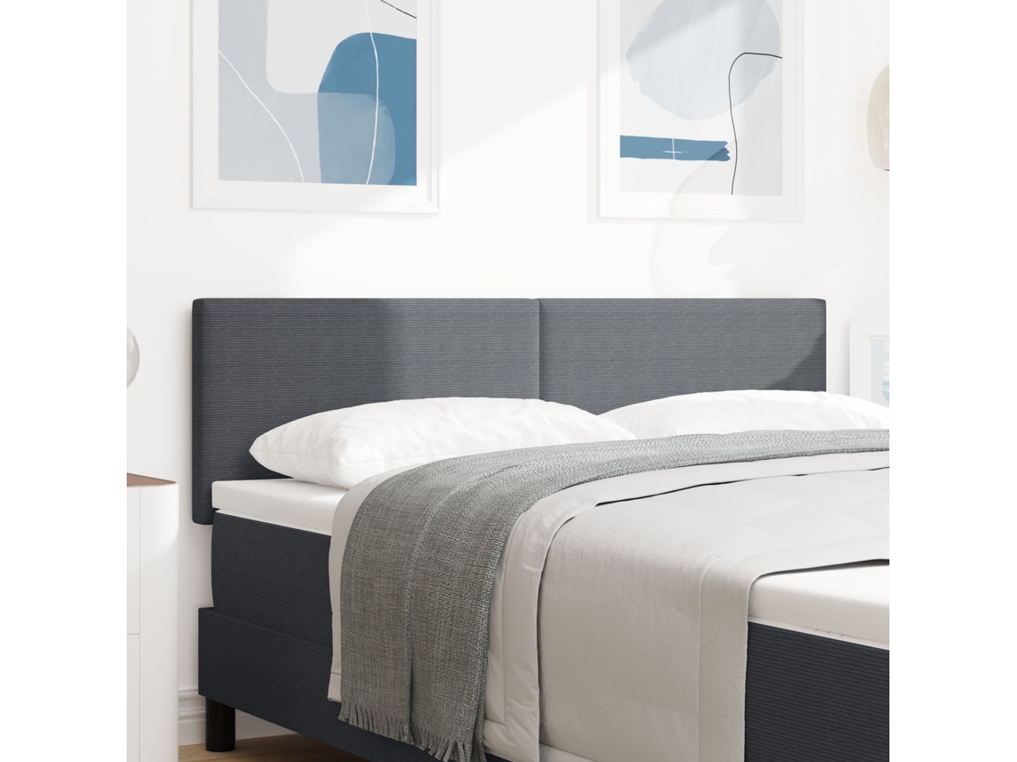 Cabeceira Design Simples Cinza Escuro 160 Cm Tecido Veludo Wsd44234 Lovely Home