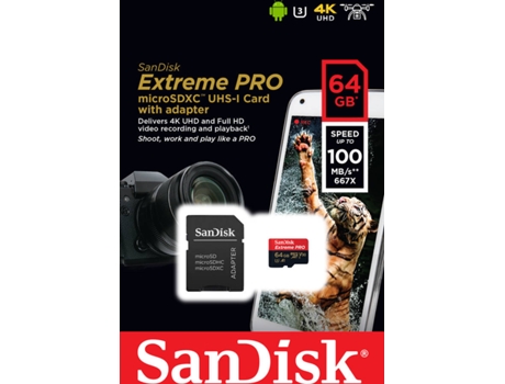 Cartão Memória  Micro SD Extreme Pro 64GB