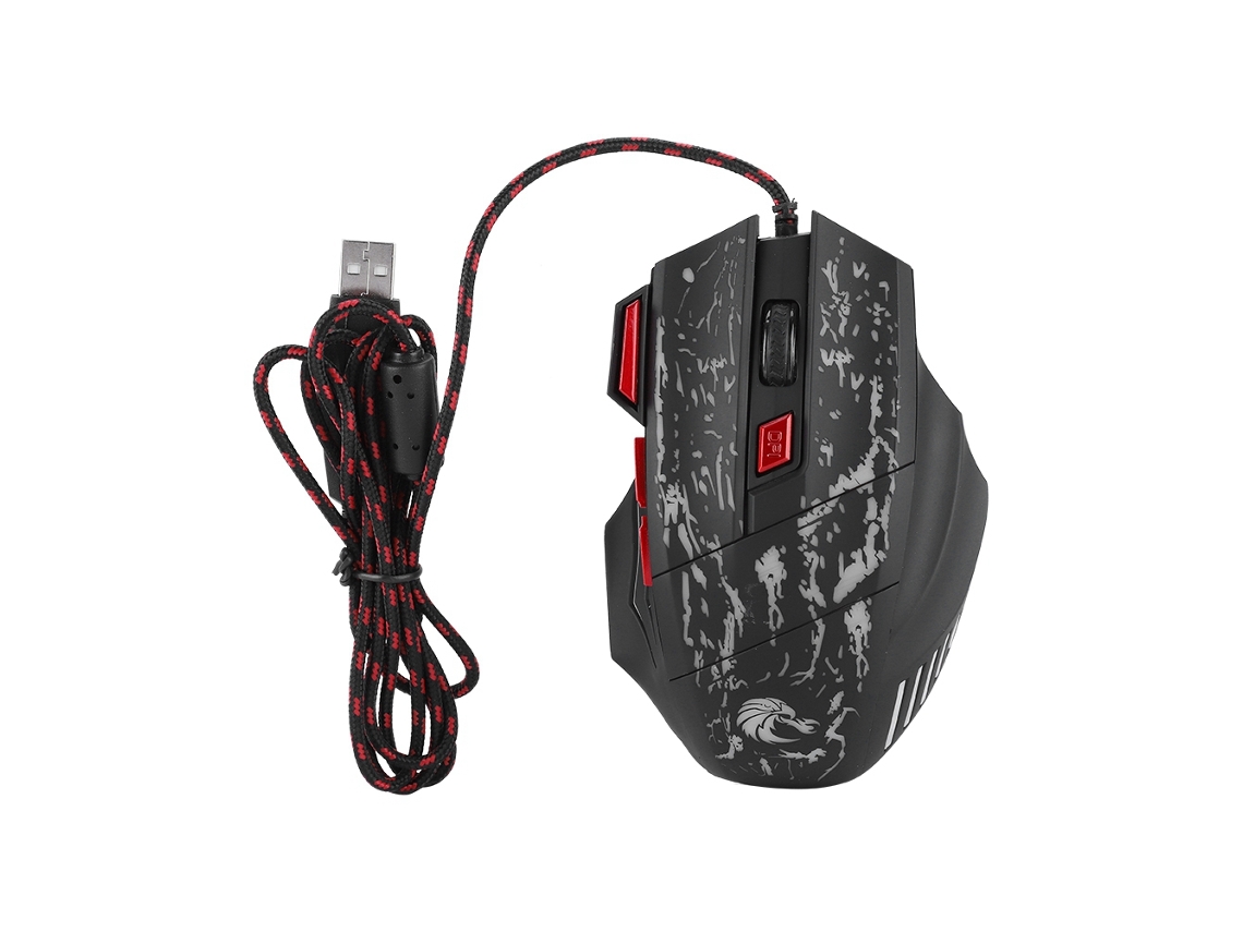 Rato E sports LAXISCREED 5 Niveis Dpi 1000 5500 Luz
