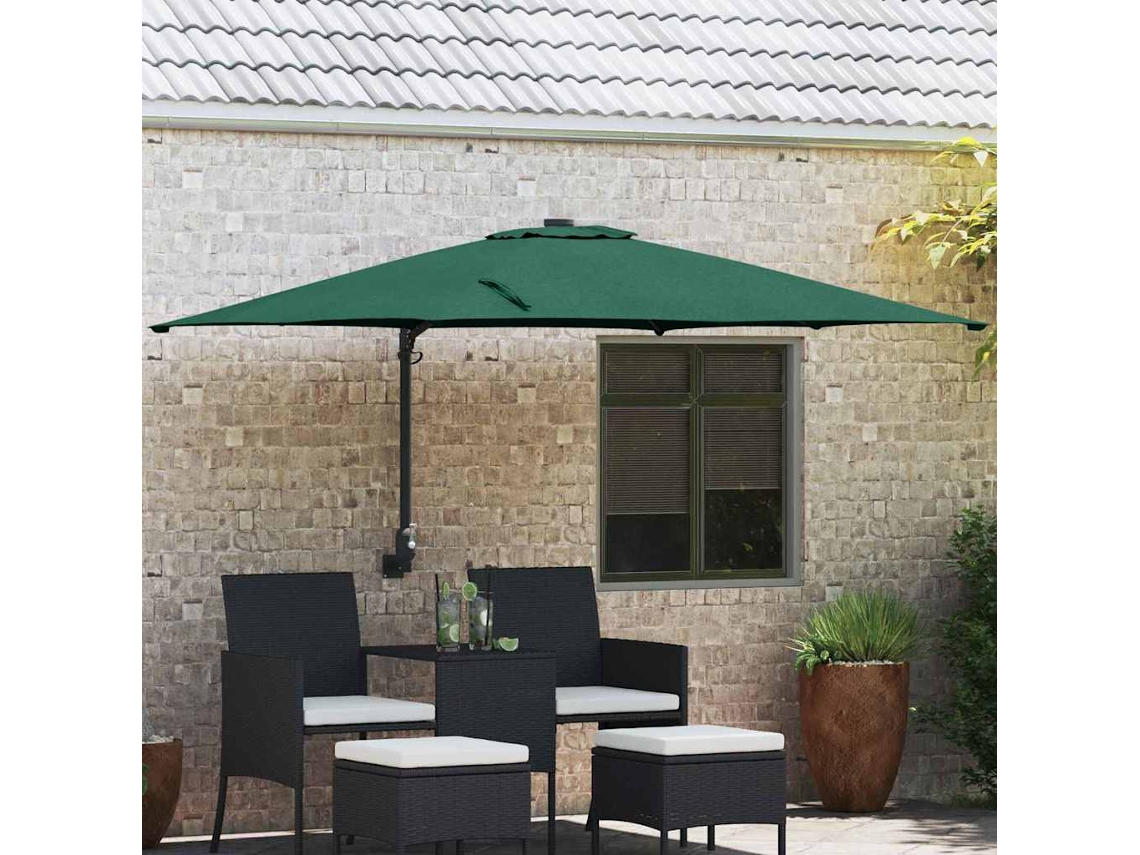 Vidaxl Guarda-sol De Jardim Verde 248,5 X 247,5 X 160 Cm