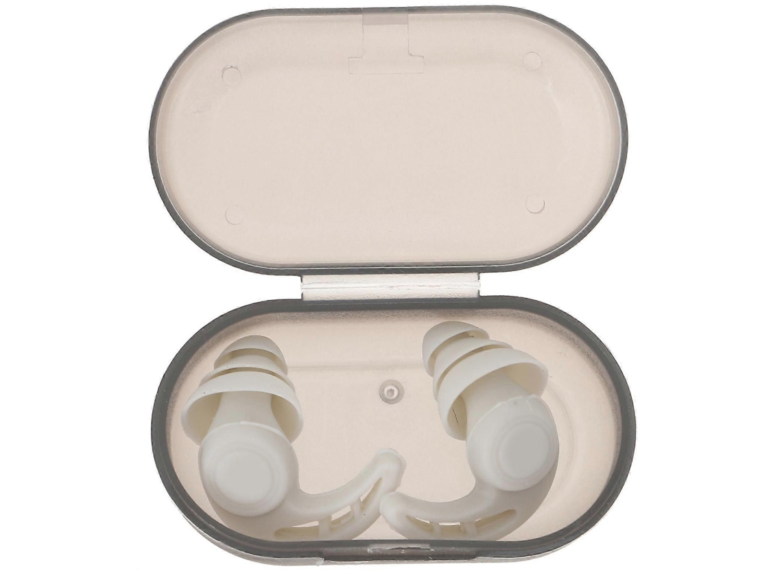 Tampões de Ouvido para Auxiliar no Sono com Estojo de Armazenamento para Proteção Auricular, Brancos, 3x2,8cm, 1 Par. TAISHENGDA