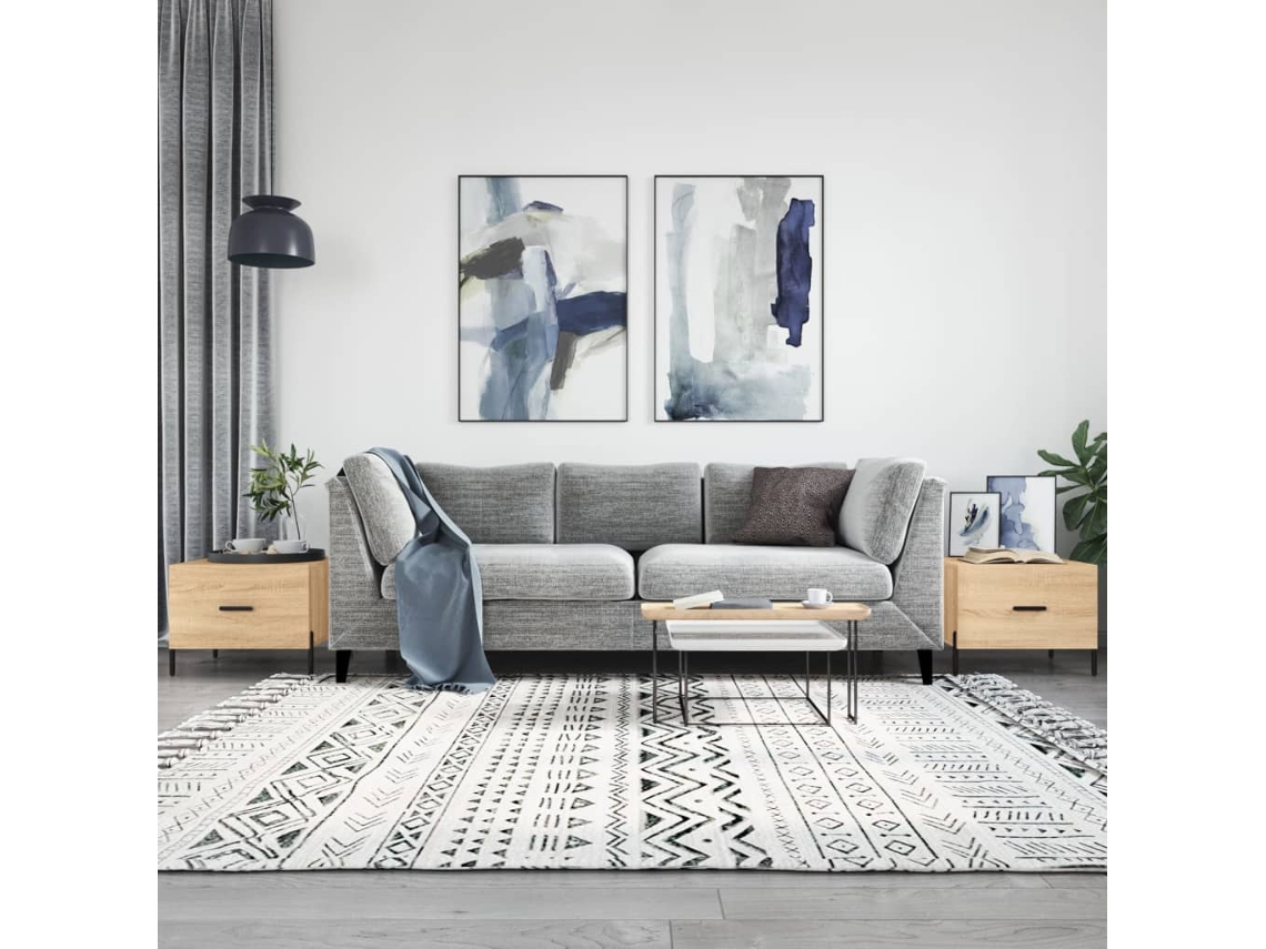Vidaxl Mesas De Centro 2 Pcs 50x50x40cm Deriv. Madeira Carvalho Sonoma