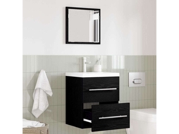 Vidaxl Conjunto De Móveis Para Banheiro Preto 41 X 38,5 X 48 Cm