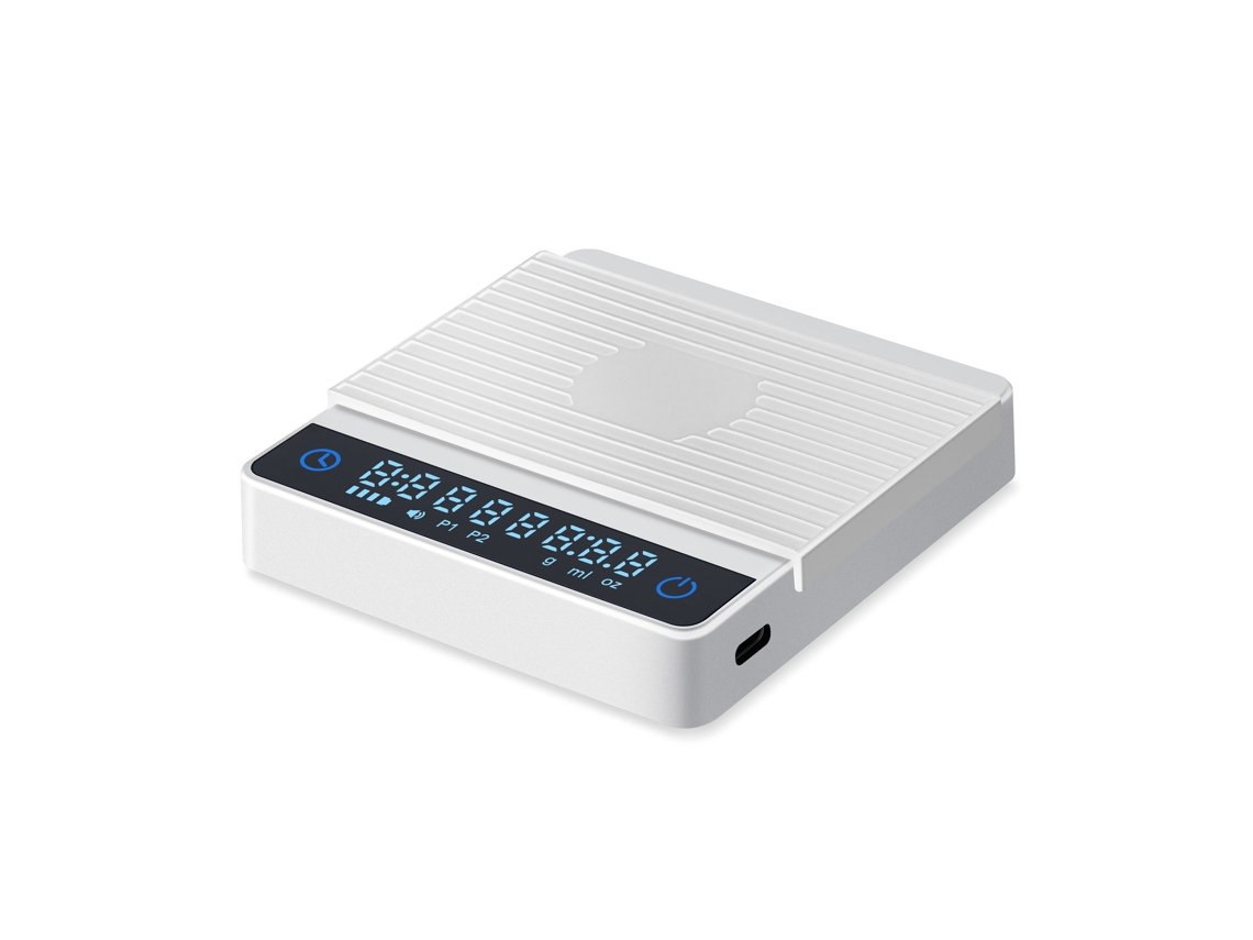 Balança Café Digital Mini -usb-c Com Timer Automático Para Espresso E Pour-over Branco Hexinyigjly