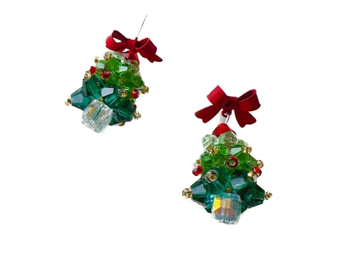 Brincos De Árvore De Natal Com Design Clássico E Elegante