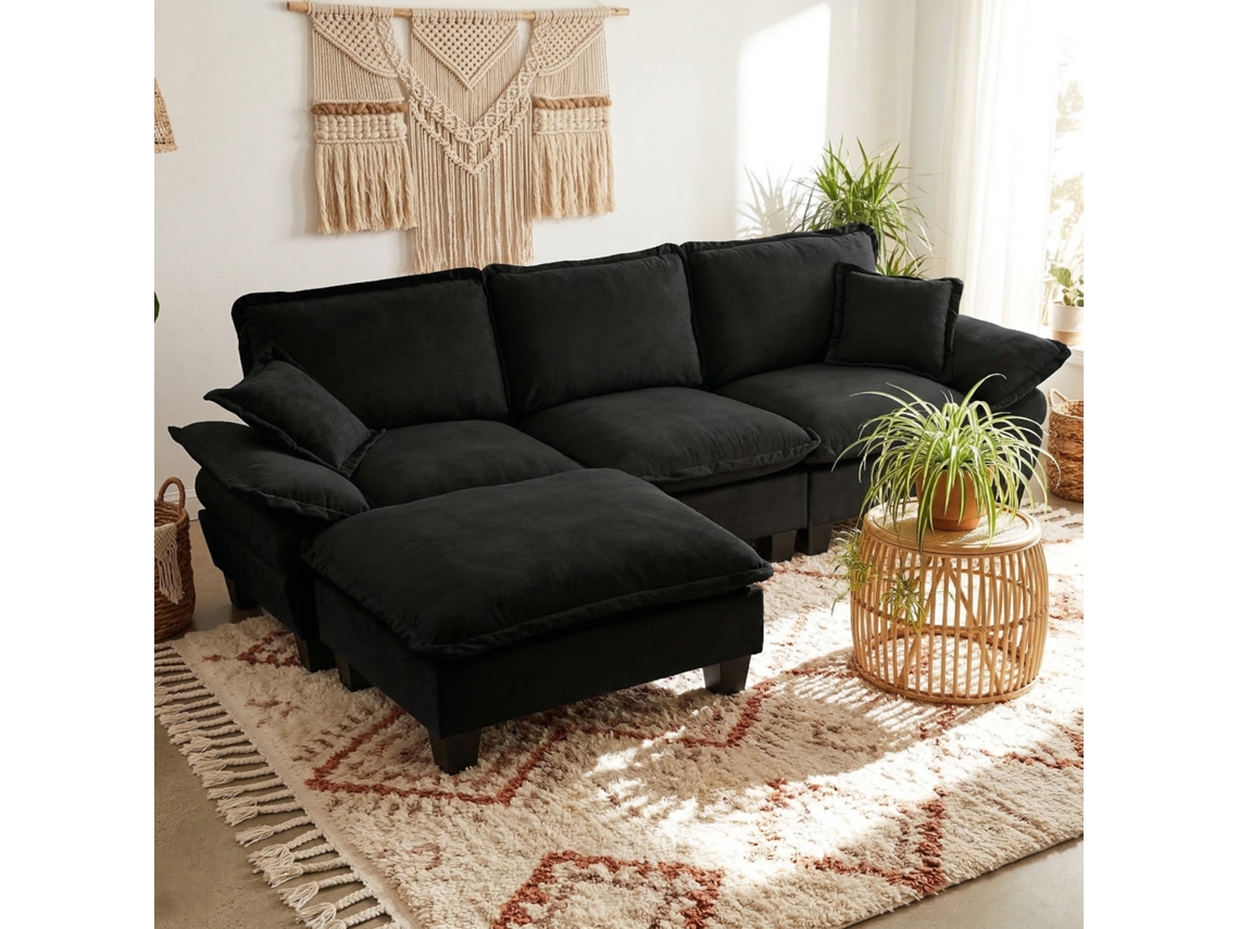 Cadeira de Balanço em Chenille, Moderna, para Quarto, Sala, Apartamento SUNJOY