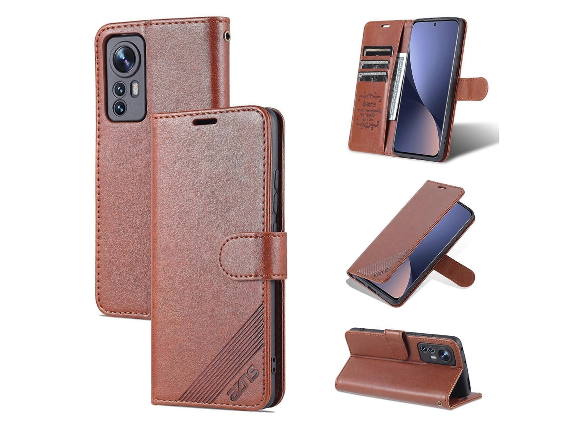Capa De Celular Tipo Flip Com Textura De Pele De Carneiro Azns Para Xiaomi 12 5g (preta)