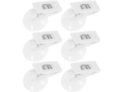 Pretyzoom Conjunto de 6 Clipes de Ventosa Multifuncionais para Carro e Casa, Design em ABS, Fácil de Usar, Ideal para Organização