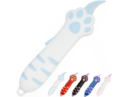 Faca Retrátil Em Formato De Pata Gato, Modelo 2025, Com Design Fofo Garra Ideal Para Guardar Cartas E Papéis. Portátil Gato (azul -aquaforge