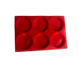 KOFIHETY Formas Para Bolo Grande De 6 Cavidades, Forma Redonda De Silicone Para Resina, Forma Antiaderente Para Bolos, Mousse, Chocolate, Pudim, Sanduíche