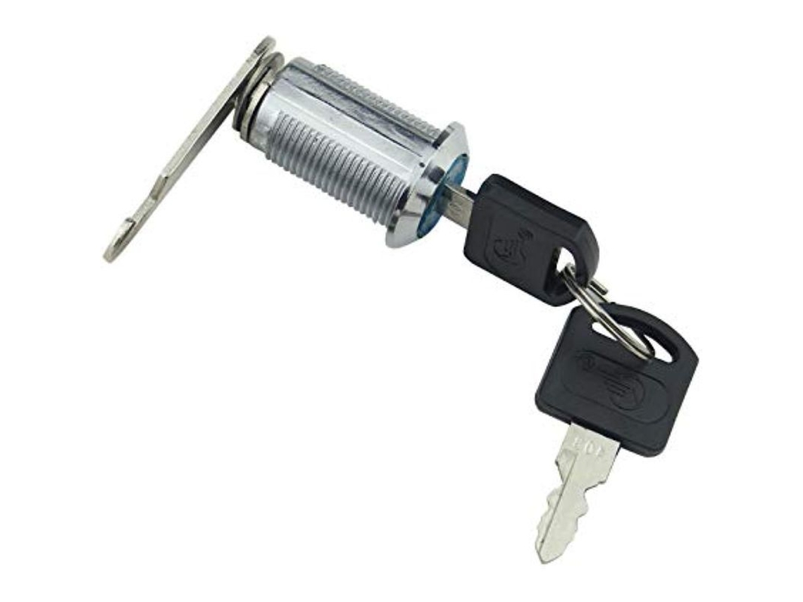 Cerradura De Tornillo Con 2 Llaves Para Buzón, Cajón, Armario, Gabinete, Plata (20mm)