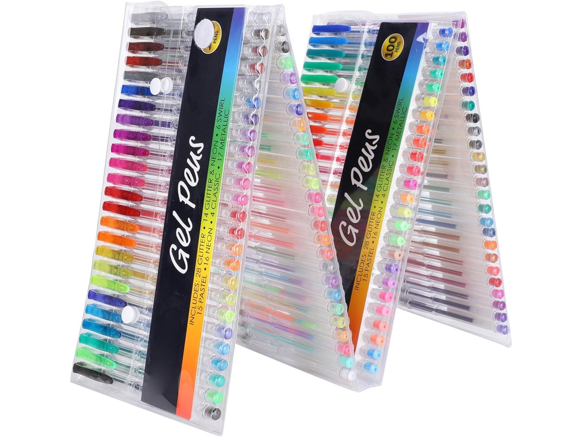 Conjunto De 100 Canetas Gel Oleosas, Destaque Aquarela Para Esboçar,