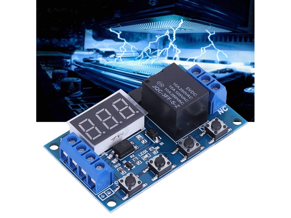 Módulo De Relé Temporizador Retardo 6v-30v Com Display Digital Led