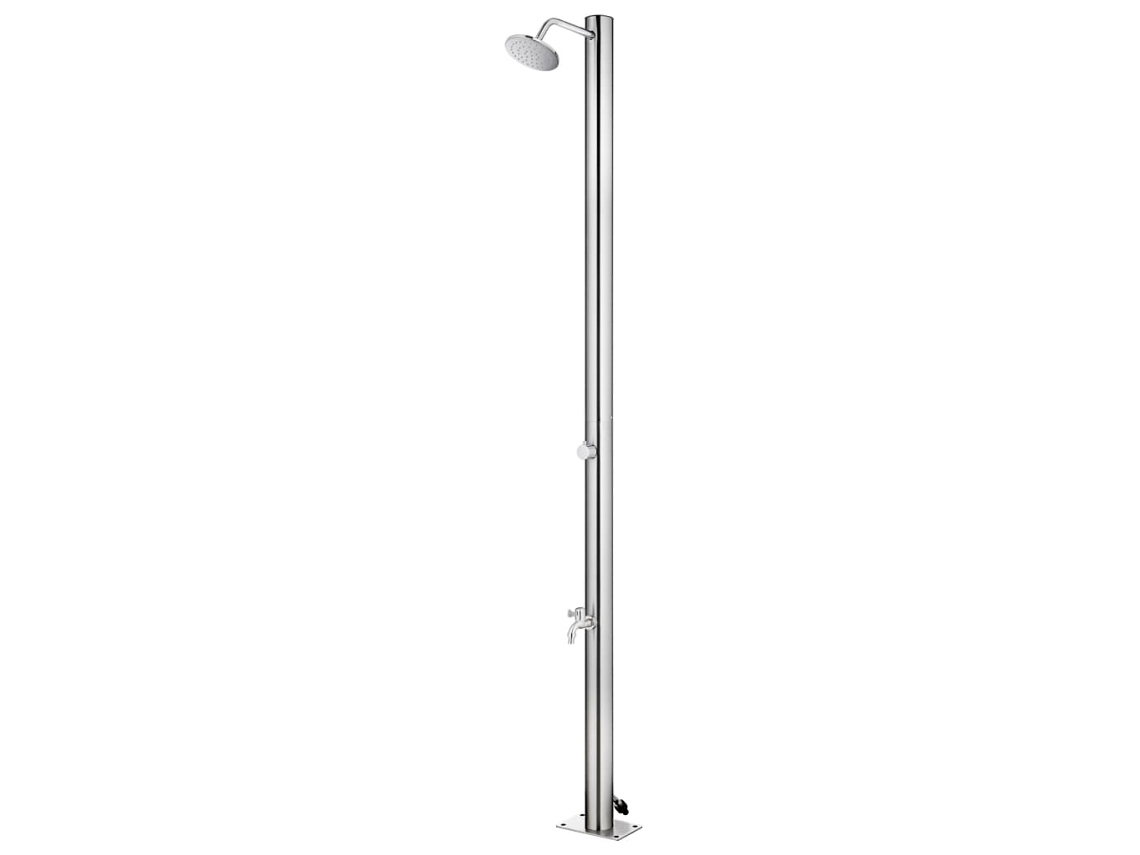 Vidaxl Chuveiro De Jardim 215 Cm Aço Inoxidável