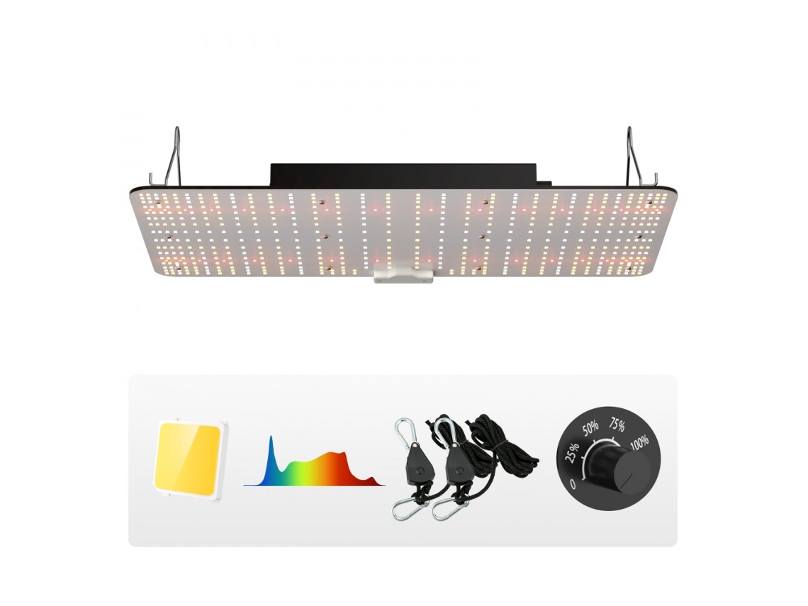 Painel Led De Cultivo 200w Com 544 Leds Samsung, Luz De Crescimento Regulável E Lâmpada Ip65 Para Plantas Tekmaquinas