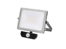 Refletor LED plano de 30 Watts. Luz branca 4000 K Ip 65 2400 lúmens com sensor de presença MAURER