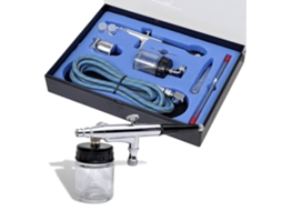 Conjunto De Aerografia Com Frasco De Vidro E Bocais 0,2 / 0,3 / 0,5 Mm