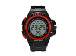Reloj Deportivo Electrónico Para Hombres Con Cristal De Vidrio Moda Rojo