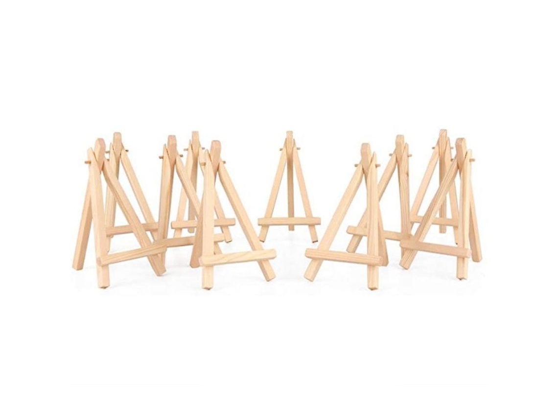 10 Mini Cavaletes de Madeira, Suporte para Fotos e Cartões, Decorativo para Festa e Mesa 9cm*16cm