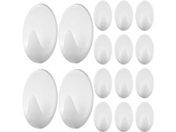 Ganchos Adesivos De Plástico Gadpiparty Para Parede, Forte Aderência E Design, 16 Peças Para Cozinha E Quarto