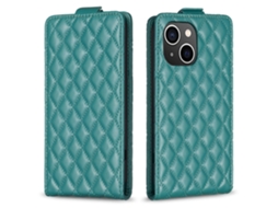 Capa Para Iphone 15 Plus Pele Sintética Anti-choque Verde